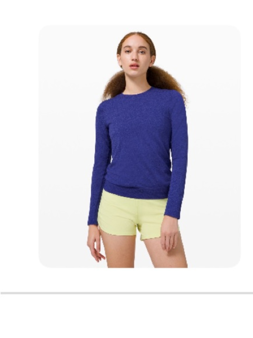 Lululemon swiftly  relaxed size 4 ( no tag ) like new long sleeve shirt blue